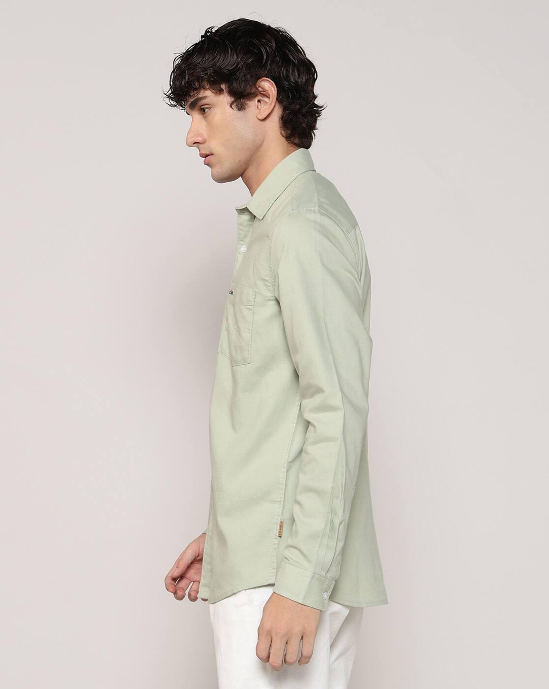 Lee Cooper | Men Regular Fit Shirt with Patch Pocket|1