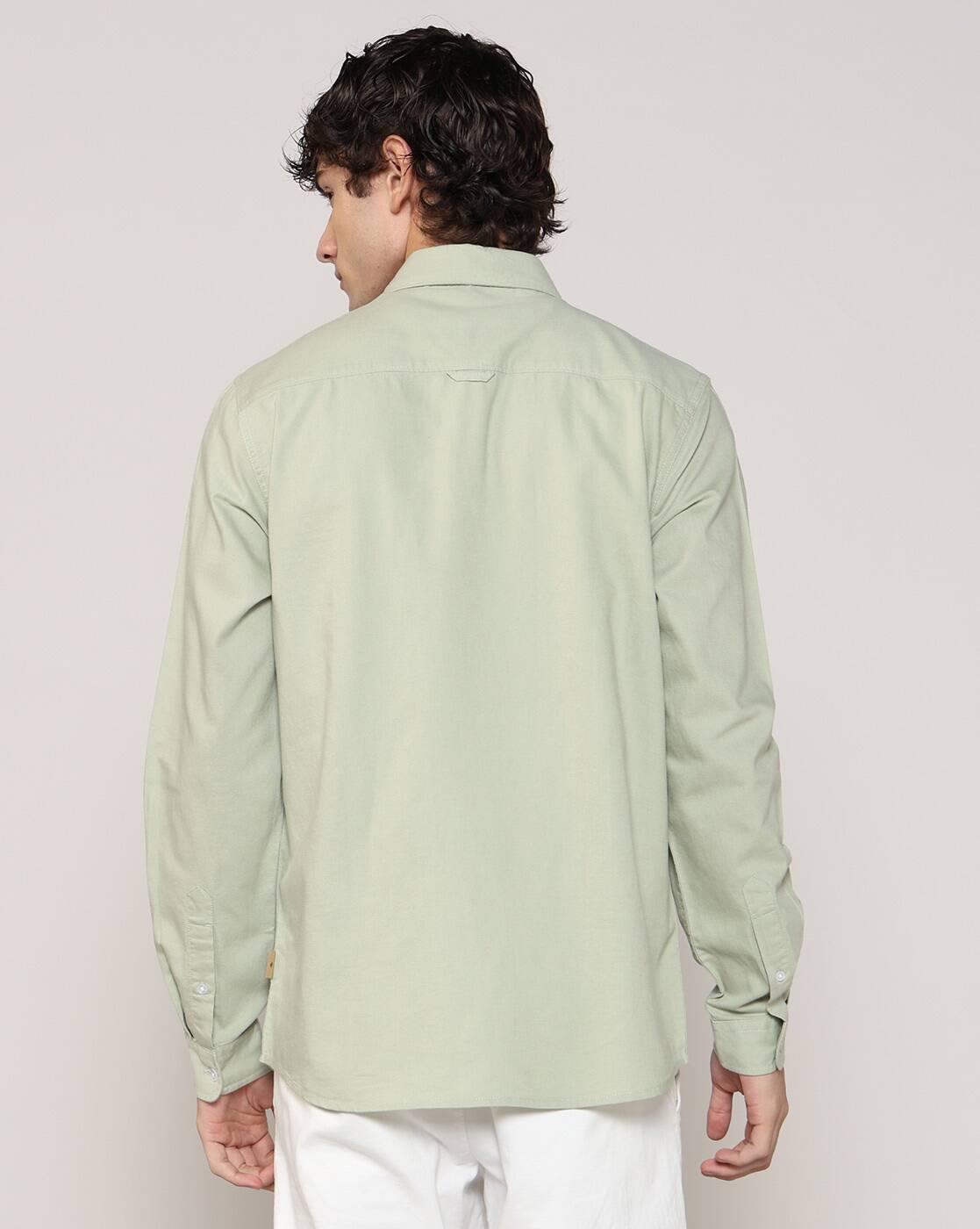 Lee Cooper | Men Regular Fit Shirt with Patch Pocket|2