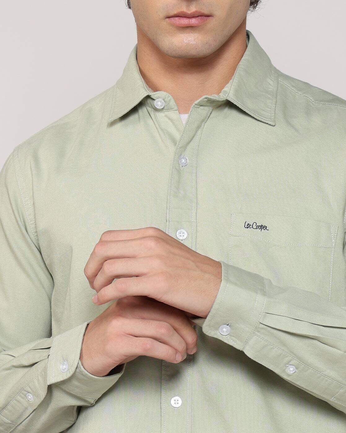 Lee Cooper | Men Regular Fit Shirt with Patch Pocket|5