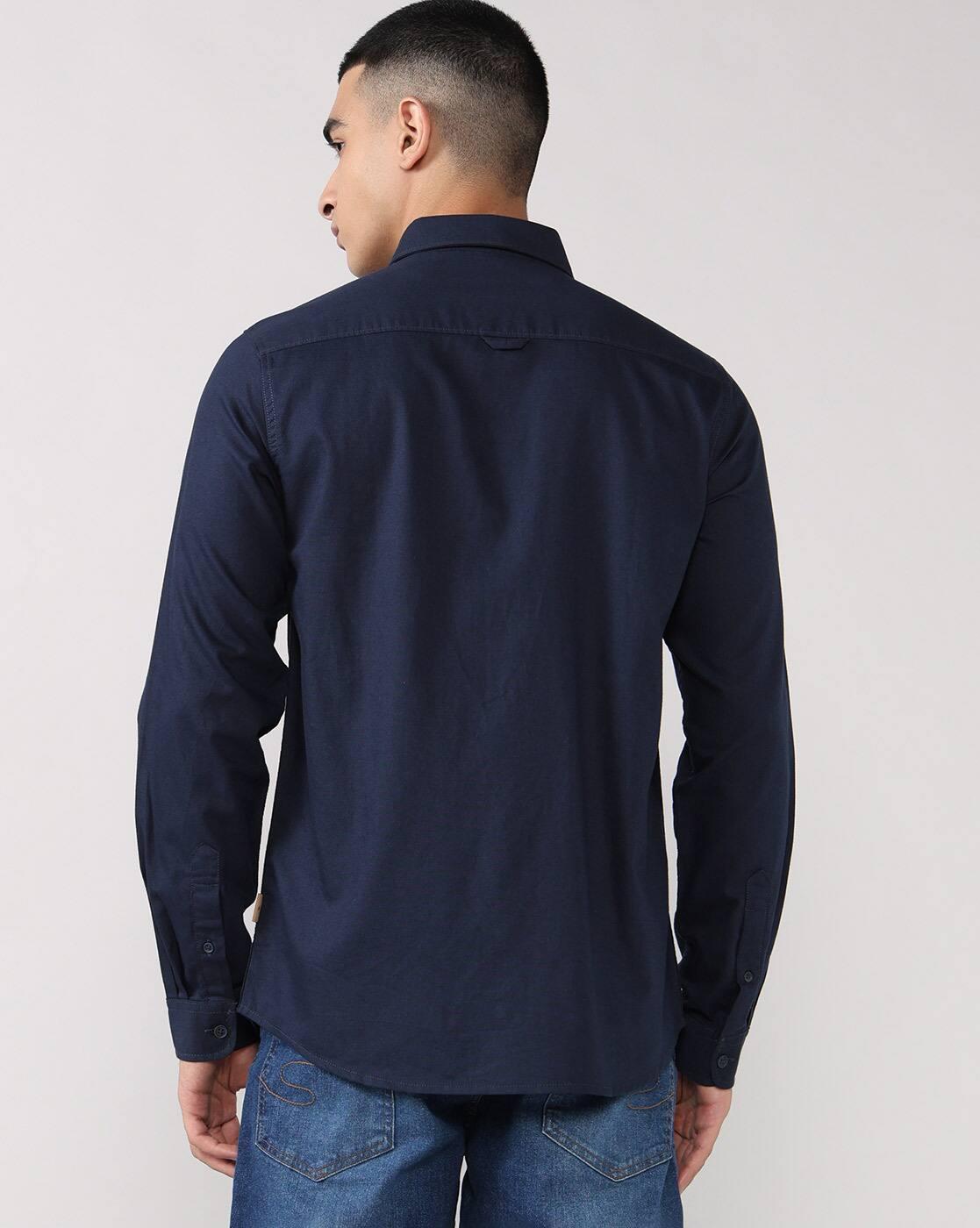 Lee Cooper | Men Regular Fit Shirt with Patch Pocket|2