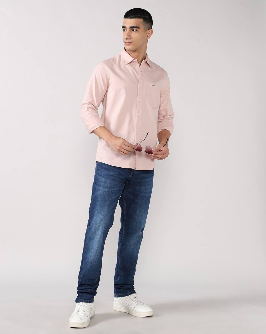 Lee Cooper | Men Regular Fit Shirt with Patch Pocket|4