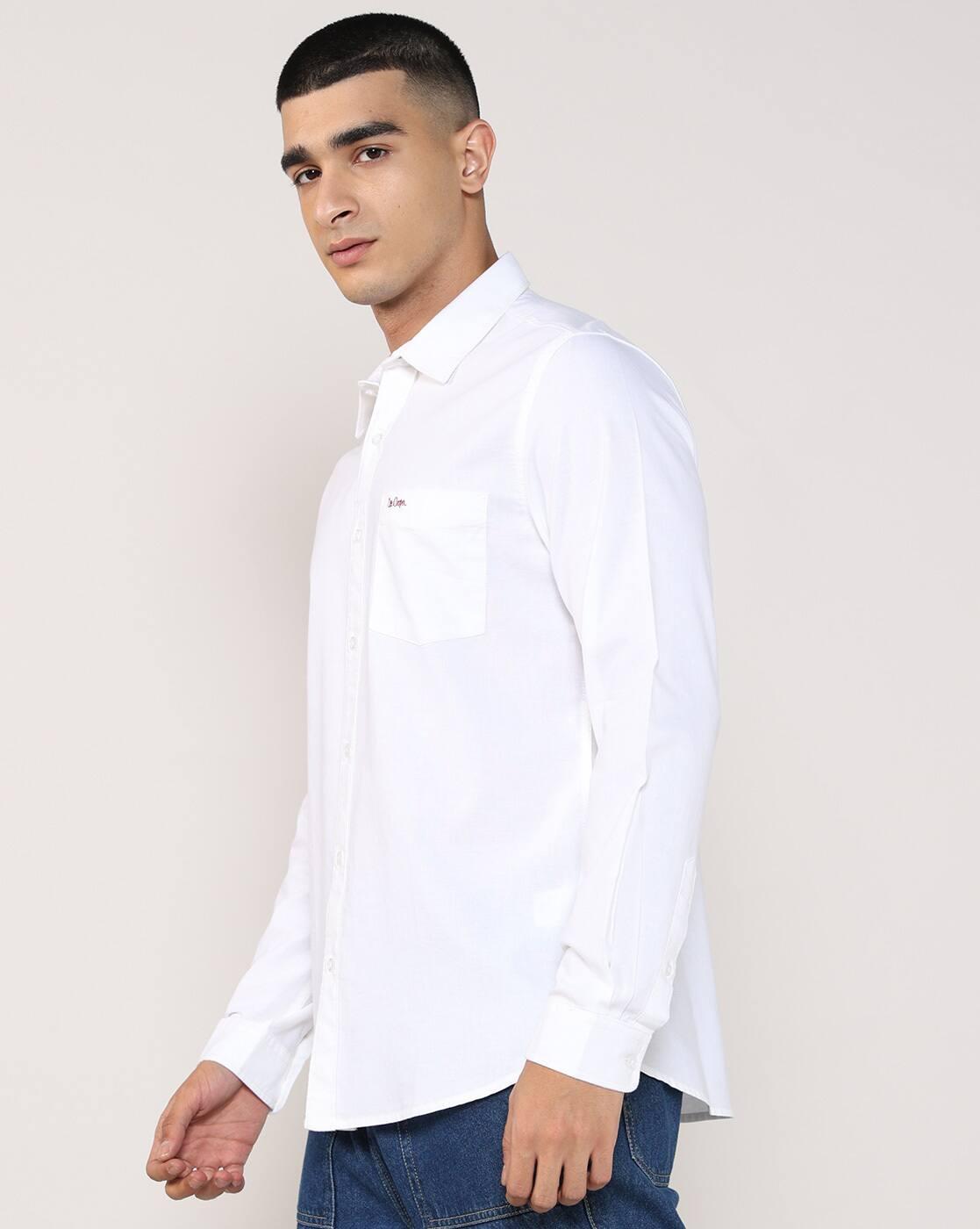 Lee Cooper | Men Regular Fit Shirt with Patch Pocket|1