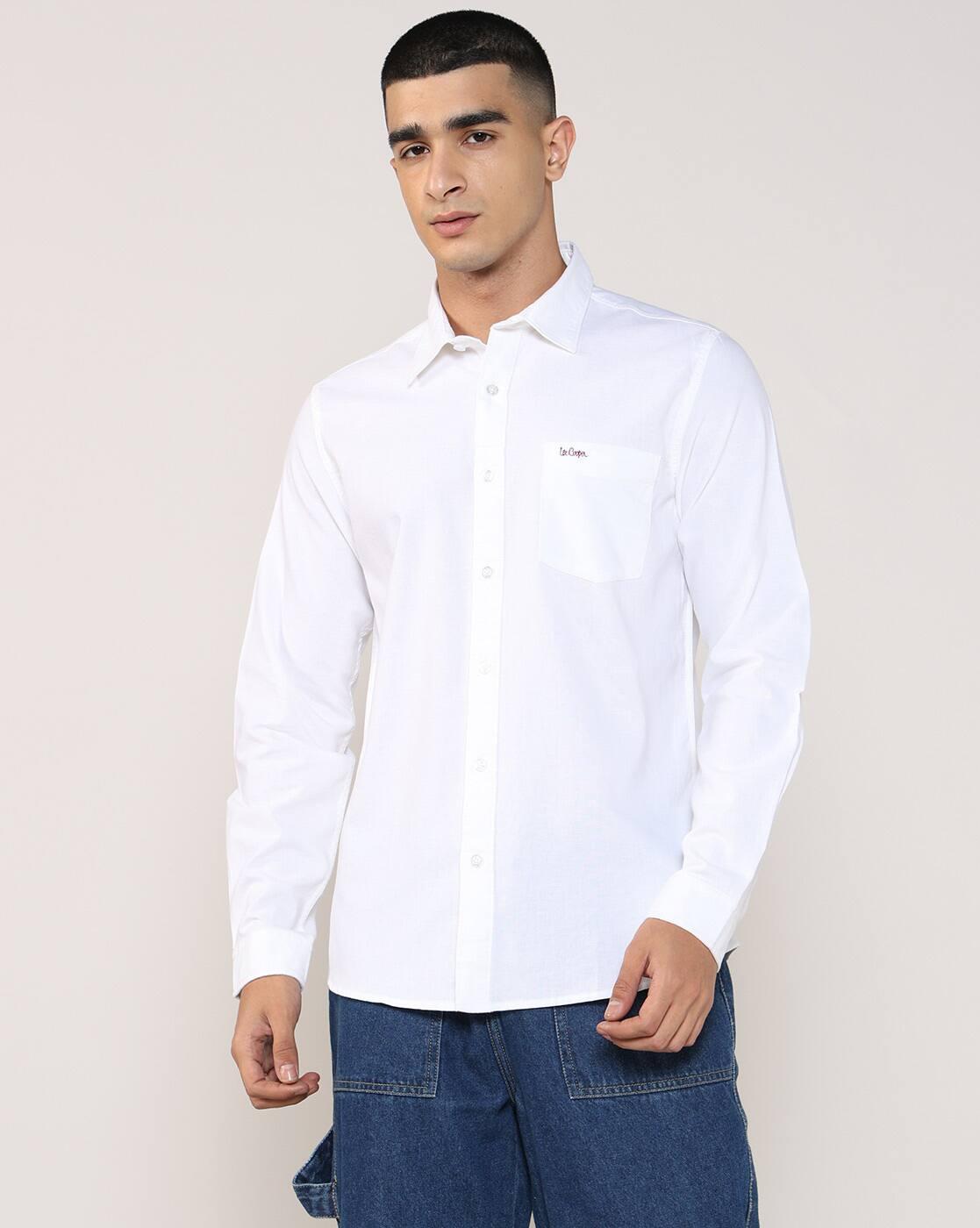 Lee Cooper | Men Regular Fit Shirt with Patch Pocket|3