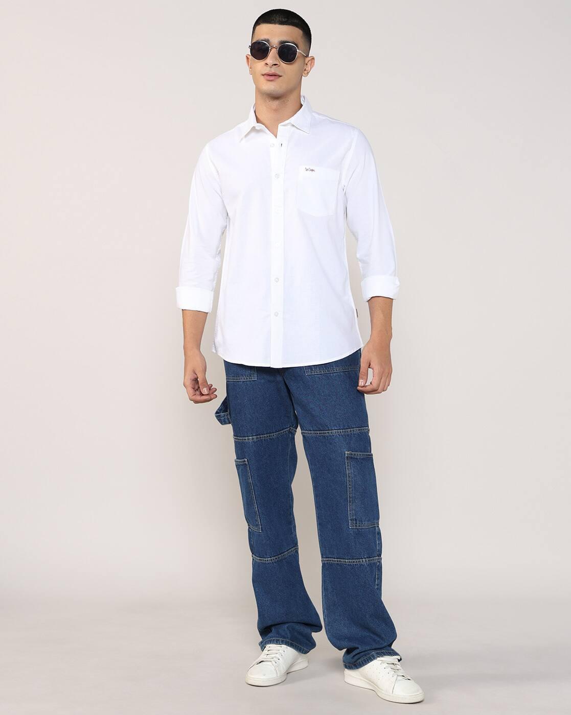 Lee Cooper | Men Regular Fit Shirt with Patch Pocket|4