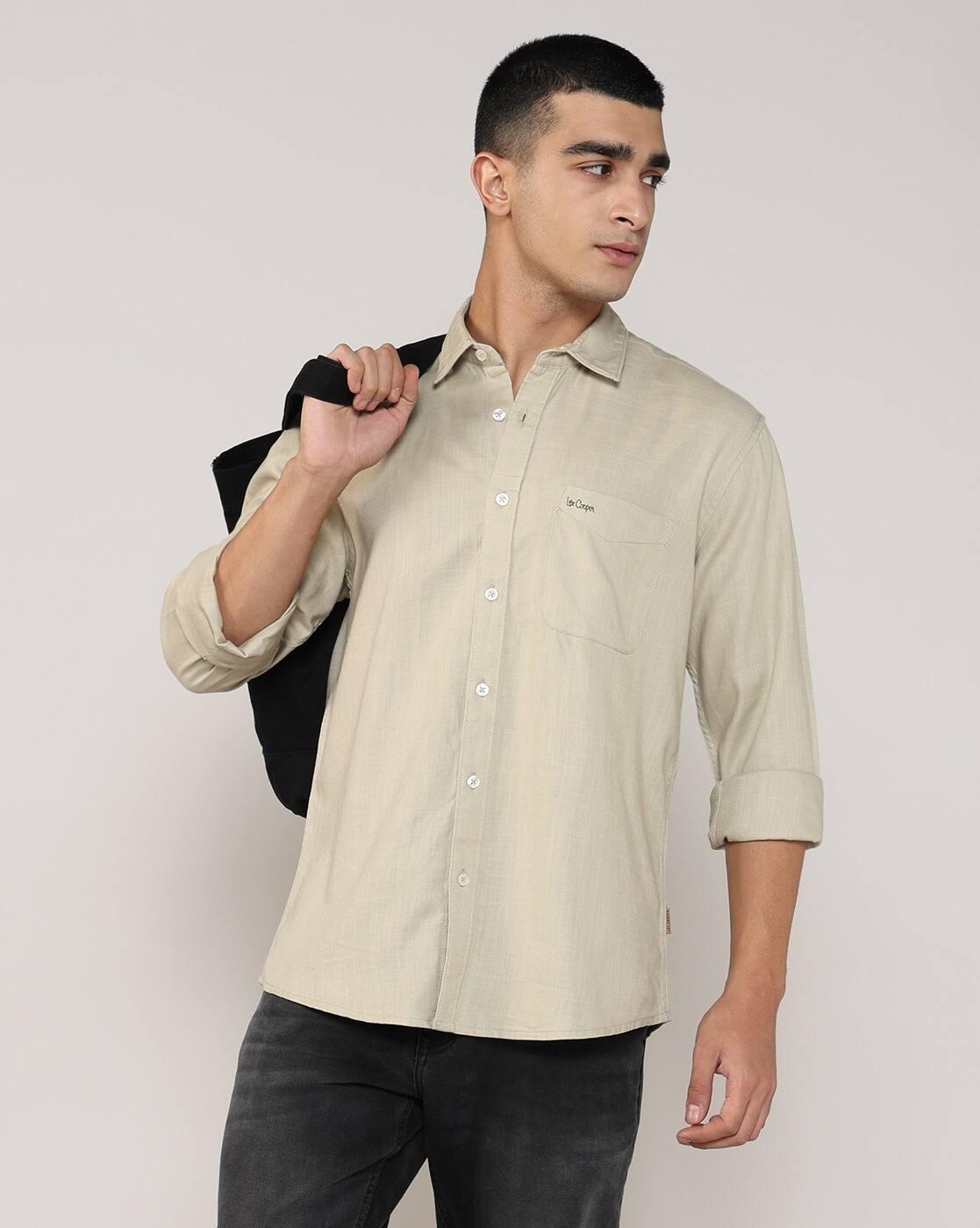 Lee Cooper | Men Regular Fit Shirt with Patch Pocket|0