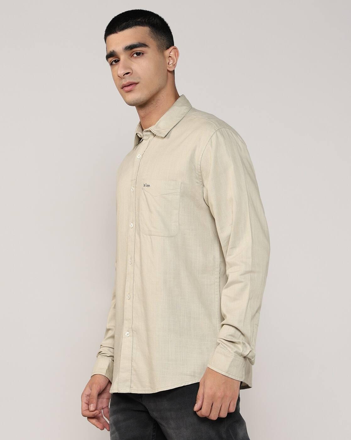 Lee Cooper | Men Regular Fit Shirt with Patch Pocket|1