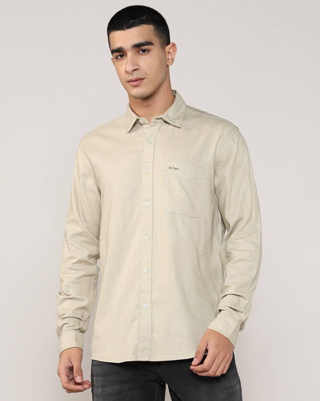 Lee Cooper | Men Regular Fit Shirt with Patch Pocket|5