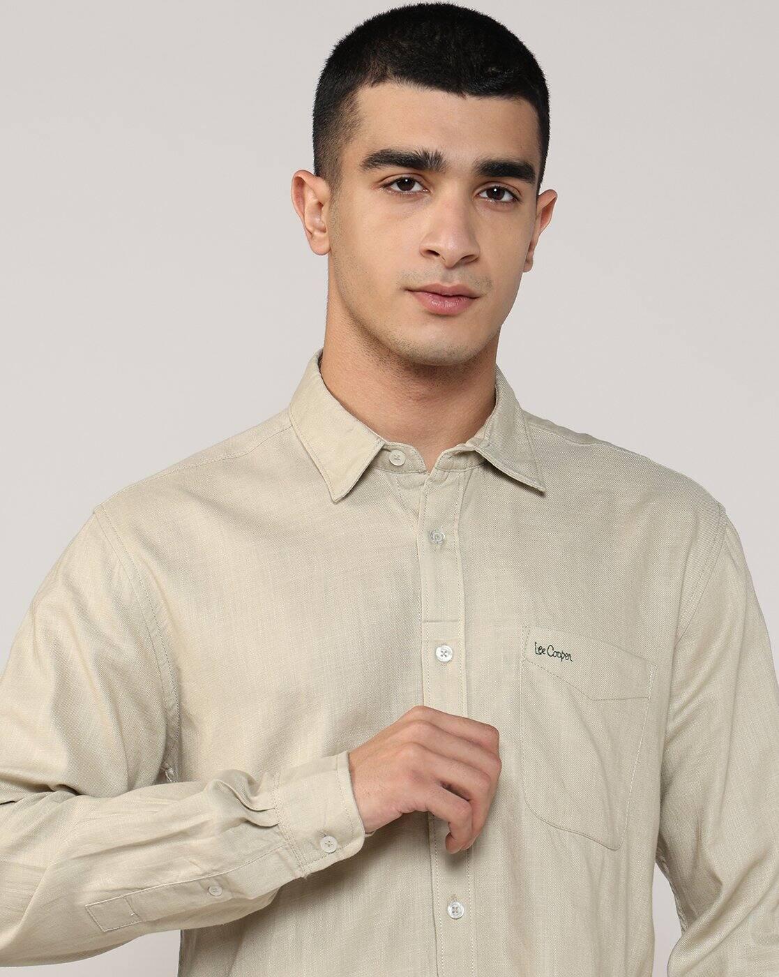 Lee Cooper | Men Regular Fit Shirt with Patch Pocket|6