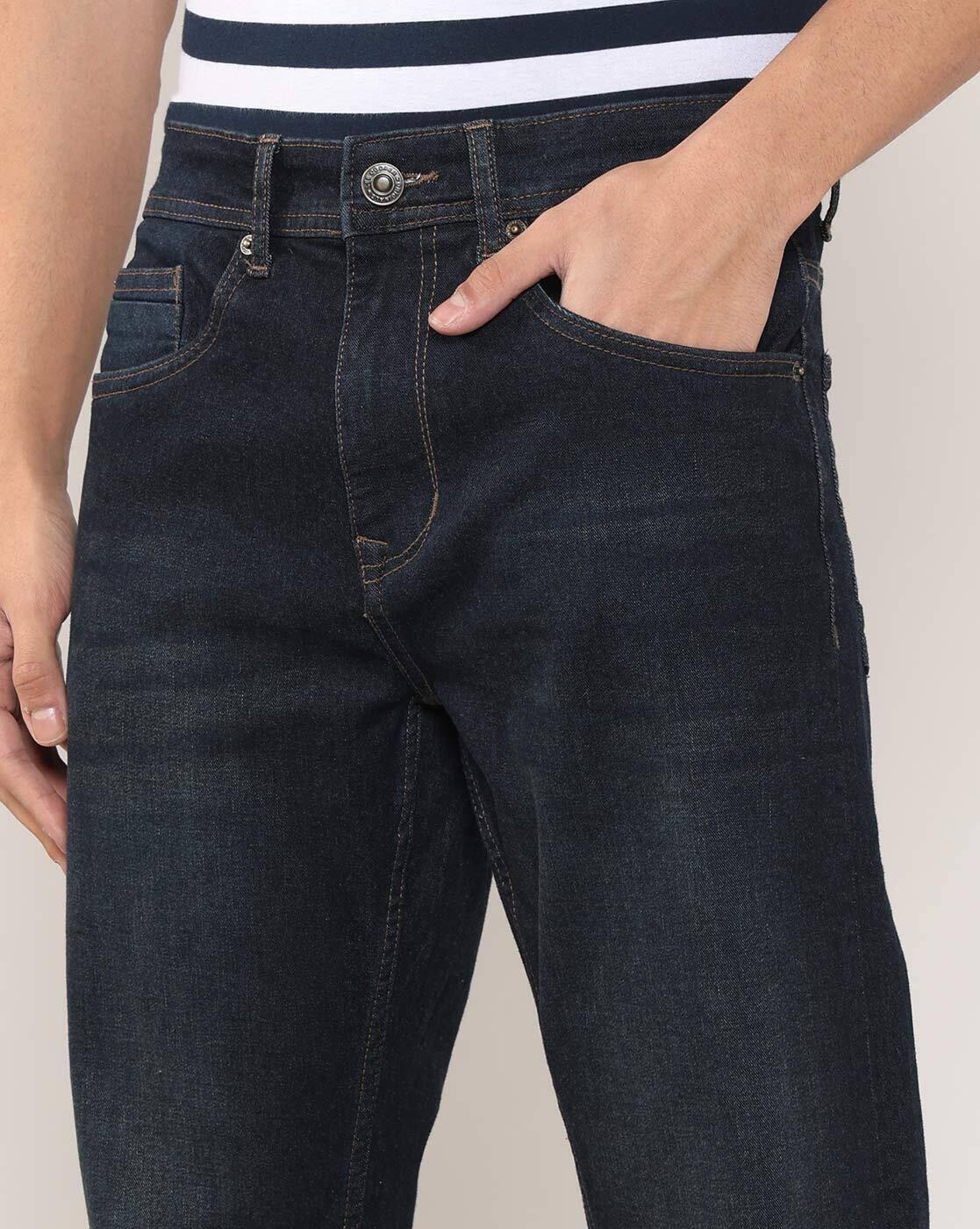 Lee Cooper | Men Lightly Washed Loose Fit Jeans|4