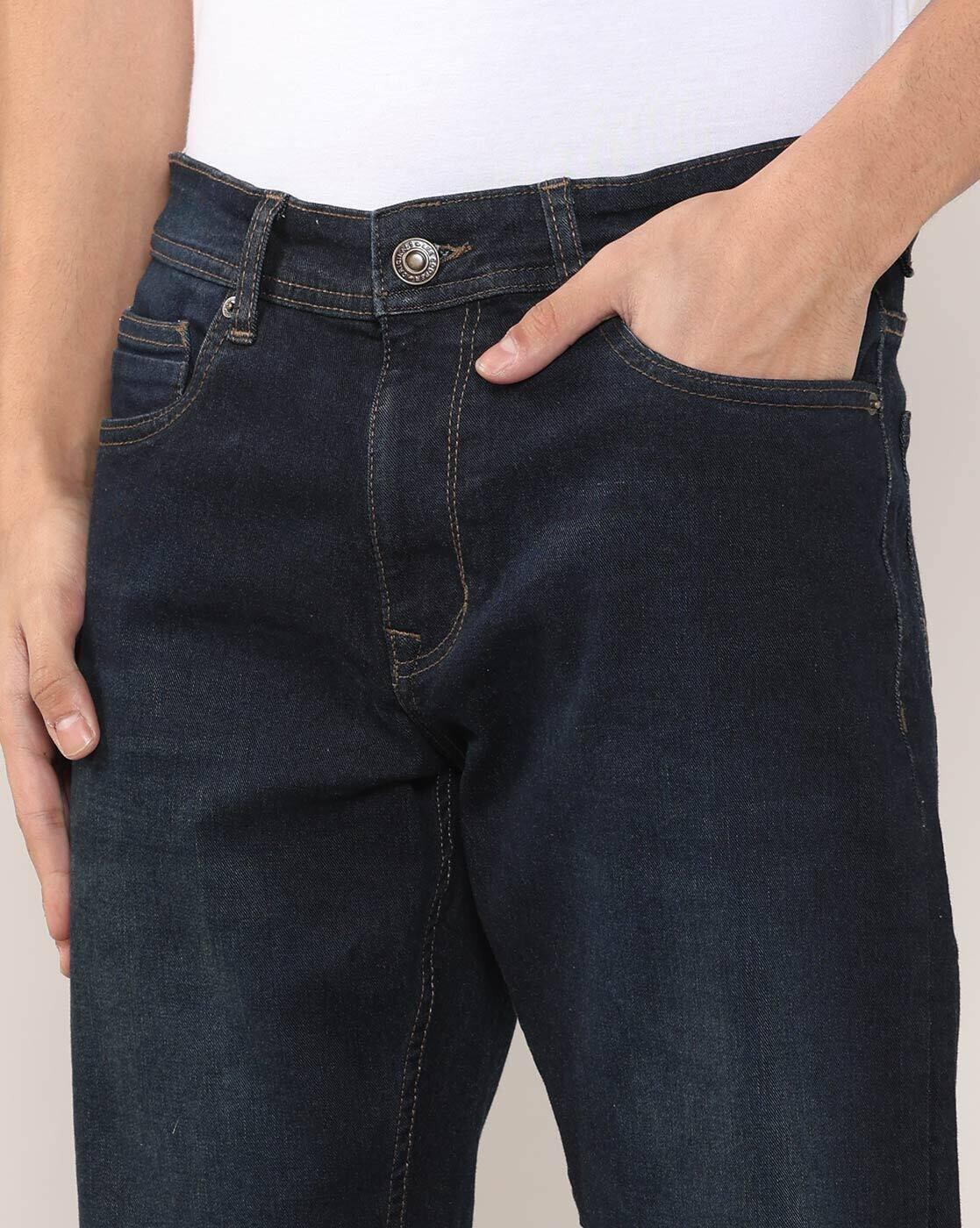 Lee Cooper | Men Lightly Washed Loose Fit Jeans|4