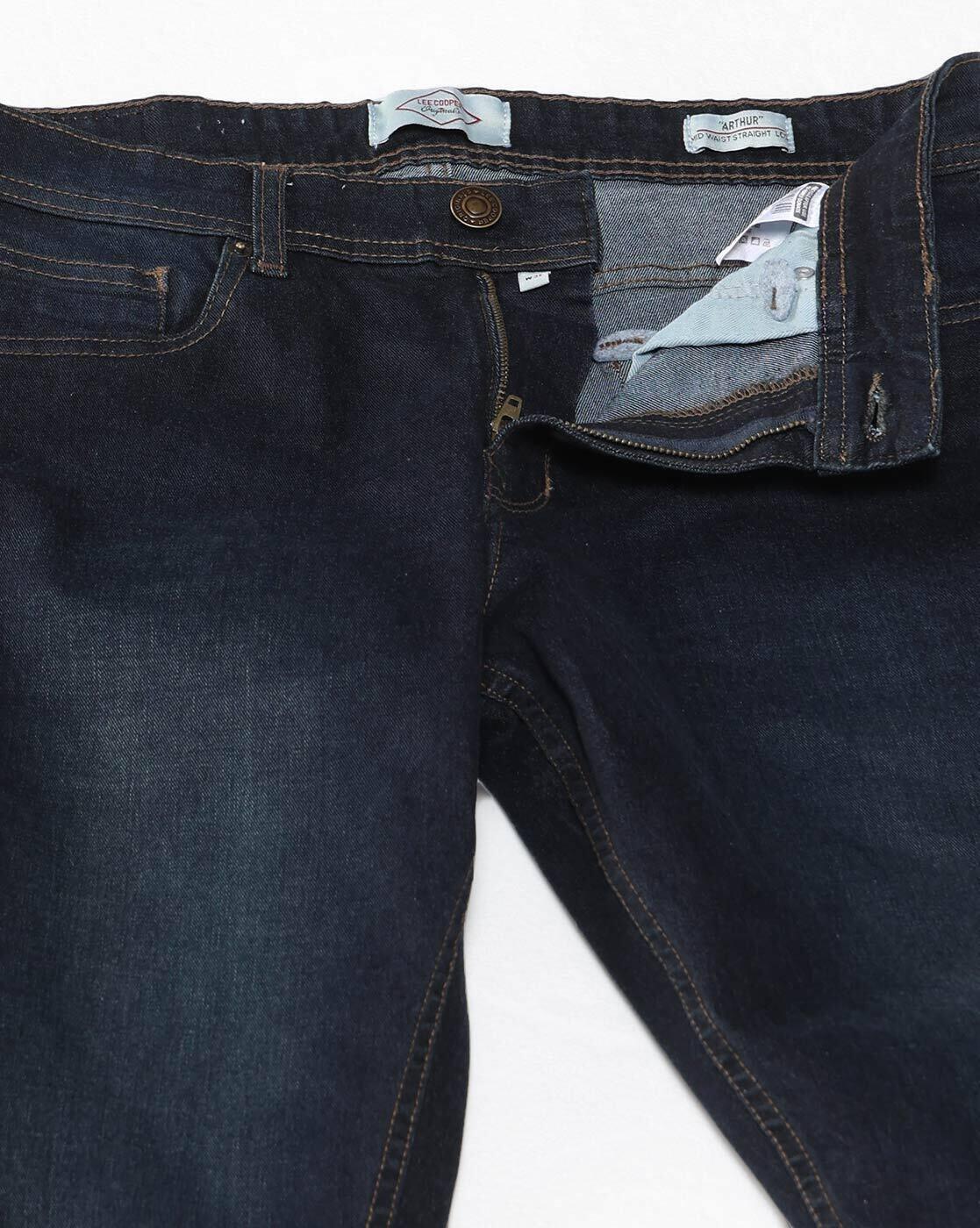 Lee Cooper | Men Lightly Washed Loose Fit Jeans|5