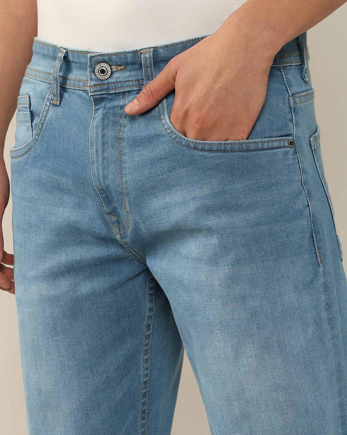 Lee Cooper | Men Mid-Wash Straight Jeans|4