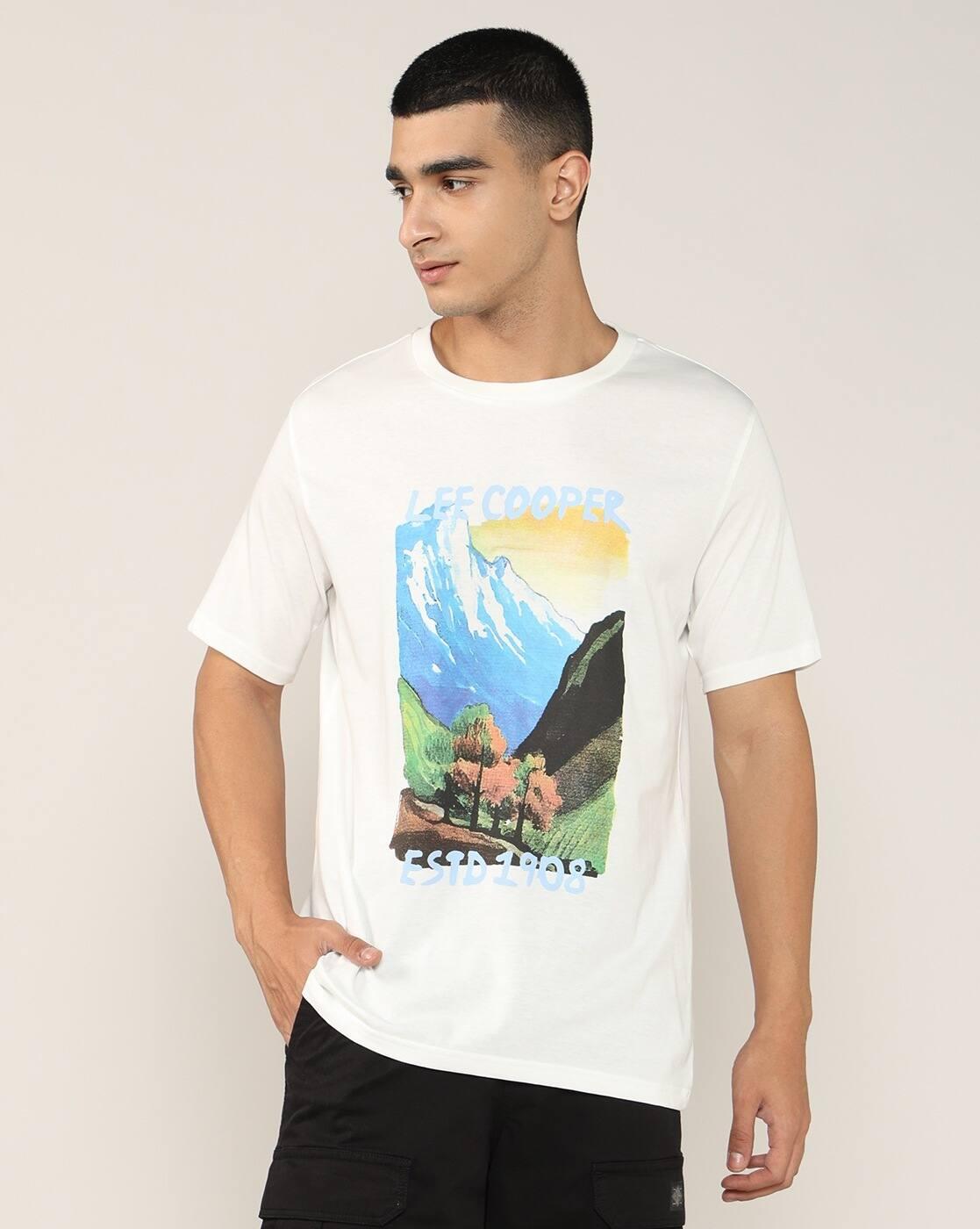 Lee Cooper | Men Graphic Print Relaxed Fit Crew-Neck T-Shirt|4