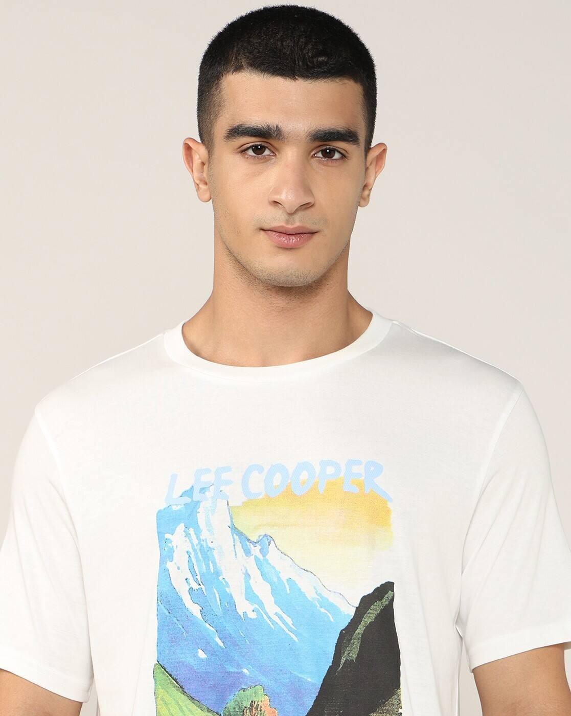 Lee Cooper | Men Graphic Print Relaxed Fit Crew-Neck T-Shirt|5