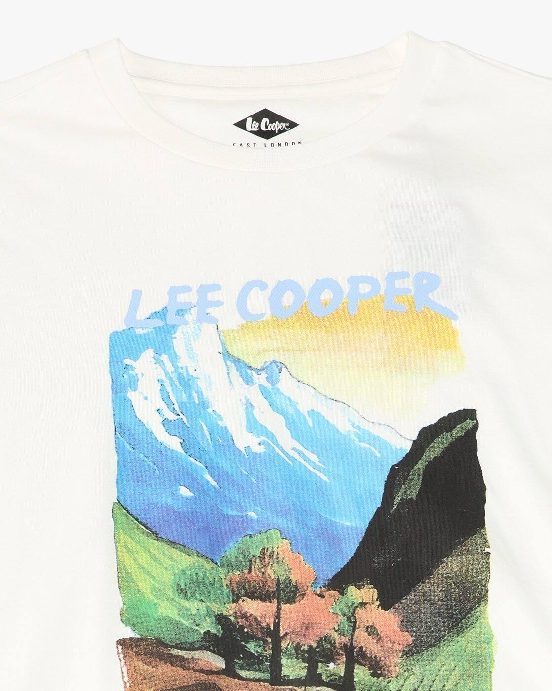 Lee Cooper | Men Graphic Print Relaxed Fit Crew-Neck T-Shirt|6