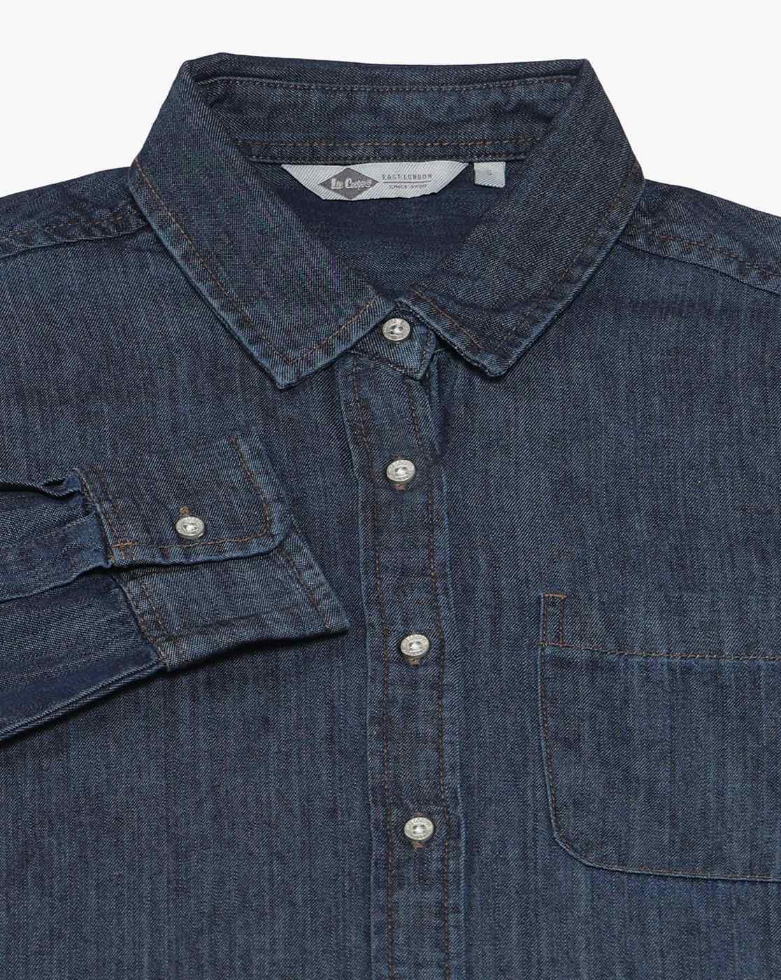 Lee Cooper | Women Lightly Washed Oversized Denim Shirt|7
