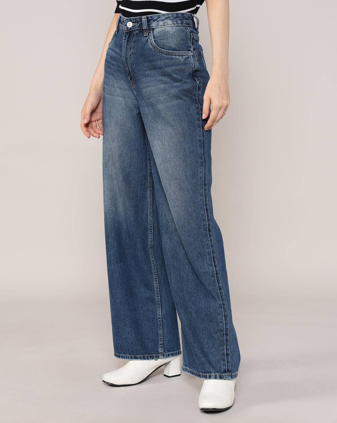 Lee Cooper | Women Lightly Washed High-Rise Straight Jeans|1