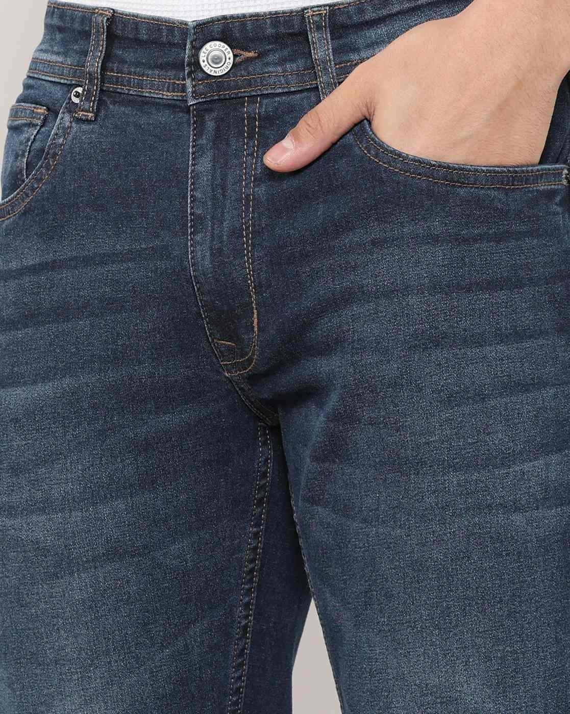 Lee Cooper | Men Lightly Washed Slim Fit Jeans|4