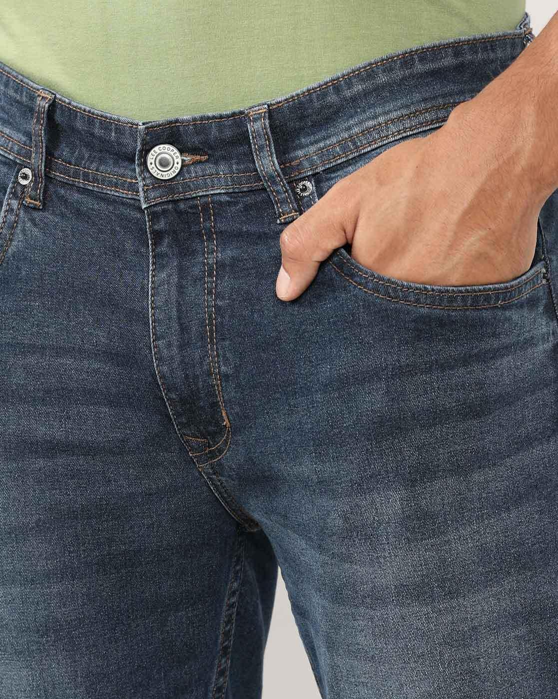 Lee Cooper | Men Lightly Washed Slim Fit Jeans|4