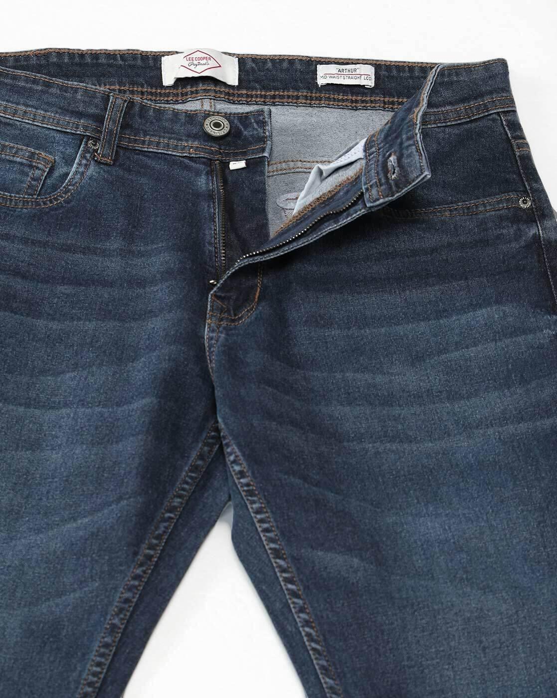 Lee Cooper | Men Lightly Washed Slim Fit Jeans|5