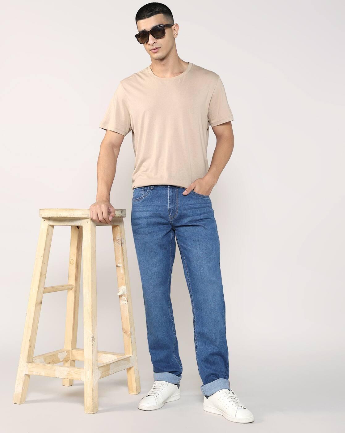 Lee Cooper | Men Lightly Washed Slim Fit Jeans|0