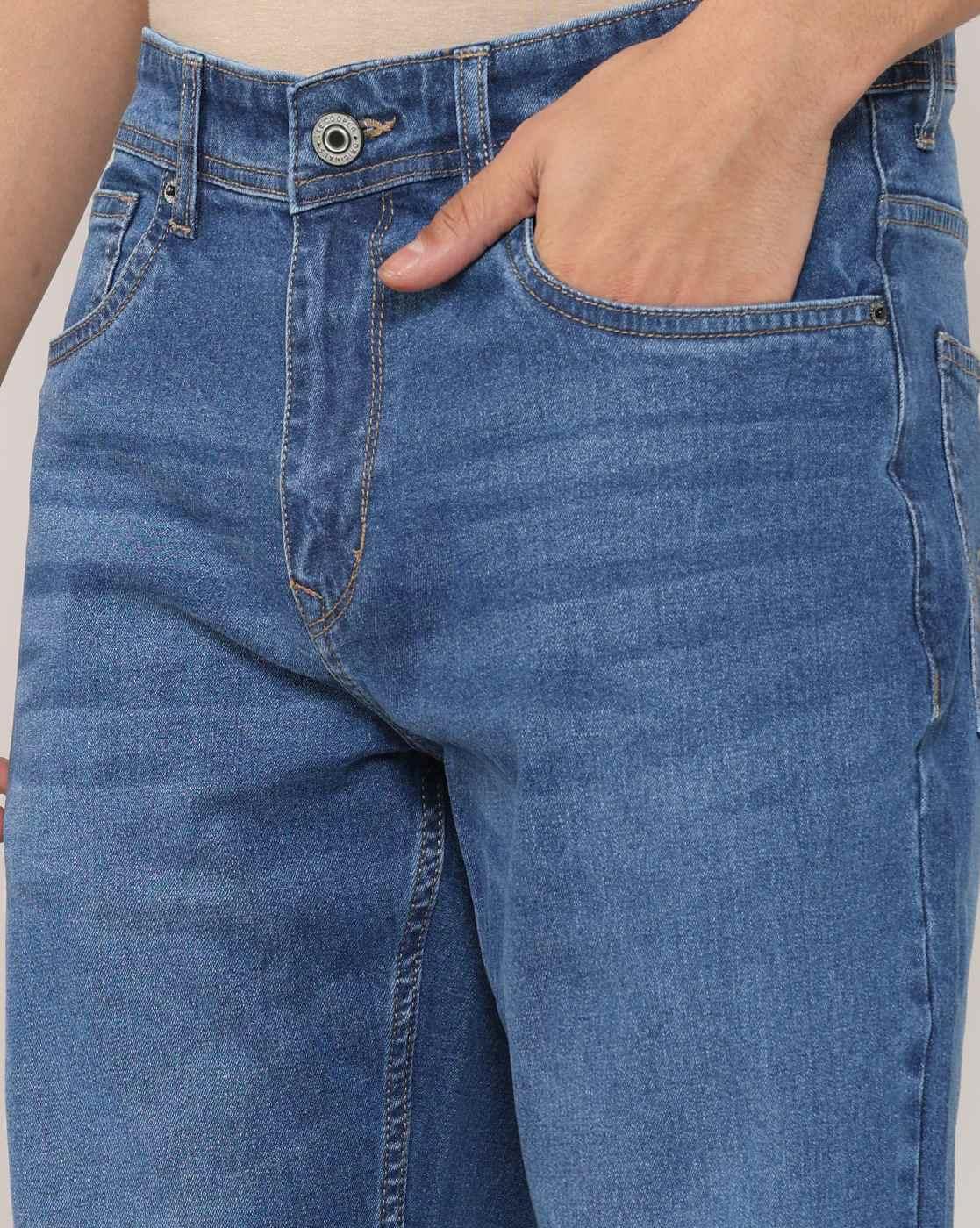 Lee Cooper | Men Lightly Washed Slim Fit Jeans|4