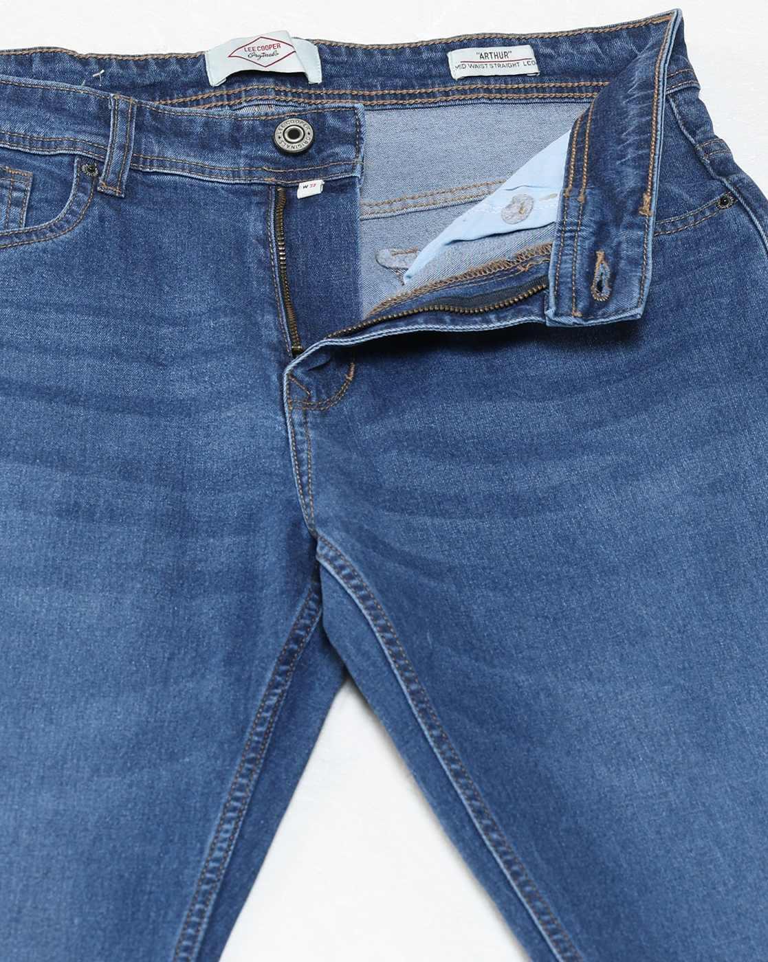Lee Cooper | Men Lightly Washed Slim Fit Jeans|5