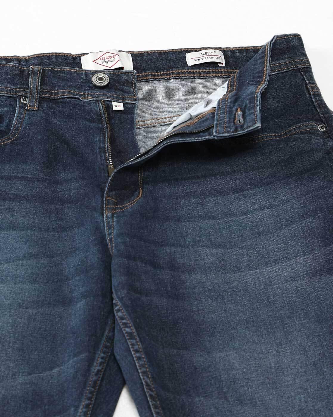 Lee Cooper | Men Lightly Washed Straight Jeans|5