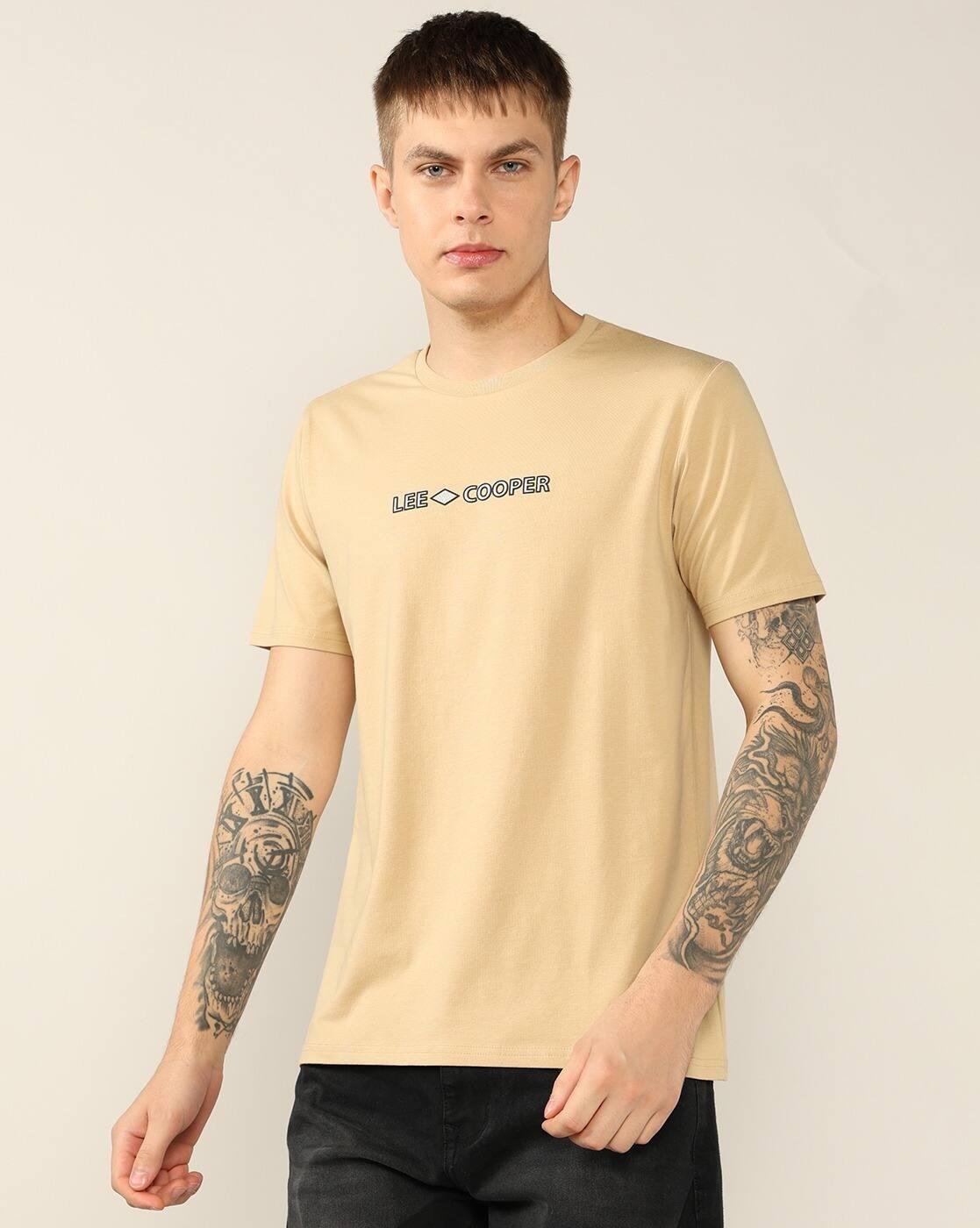 Lee Cooper | Men Brand Print Regular Fit Crew-Neck T-Shirt|3