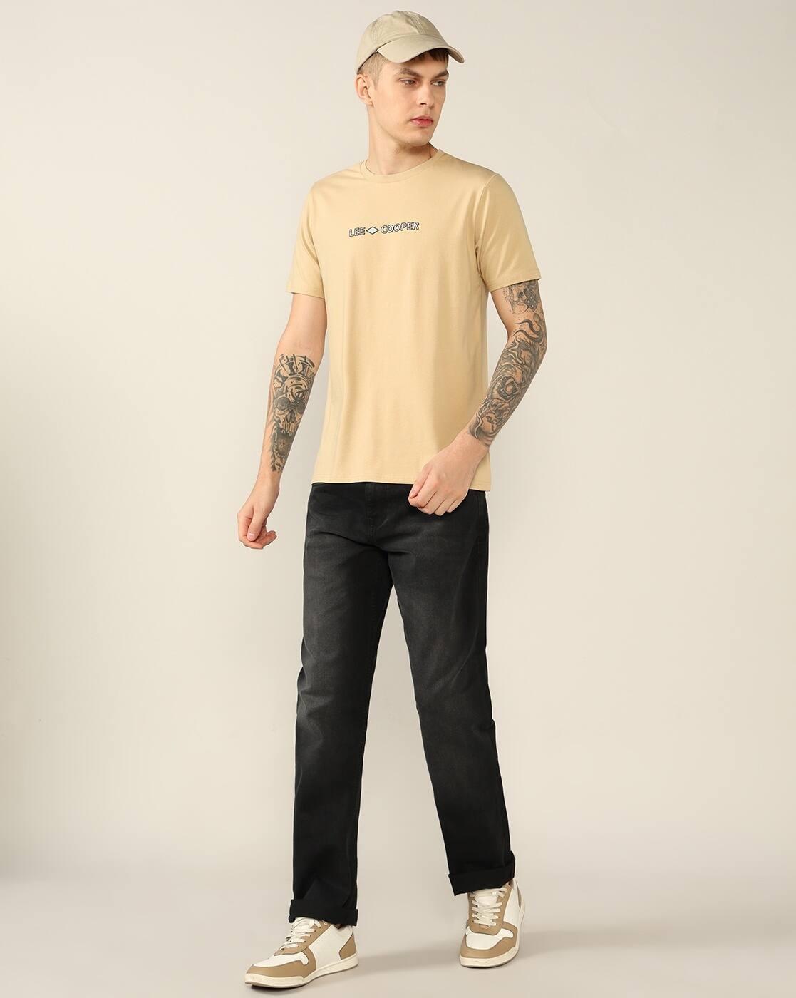 Lee Cooper | Men Brand Print Regular Fit Crew-Neck T-Shirt|4