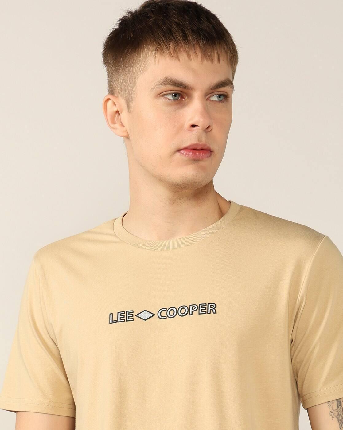 Lee Cooper | Men Brand Print Regular Fit Crew-Neck T-Shirt|5