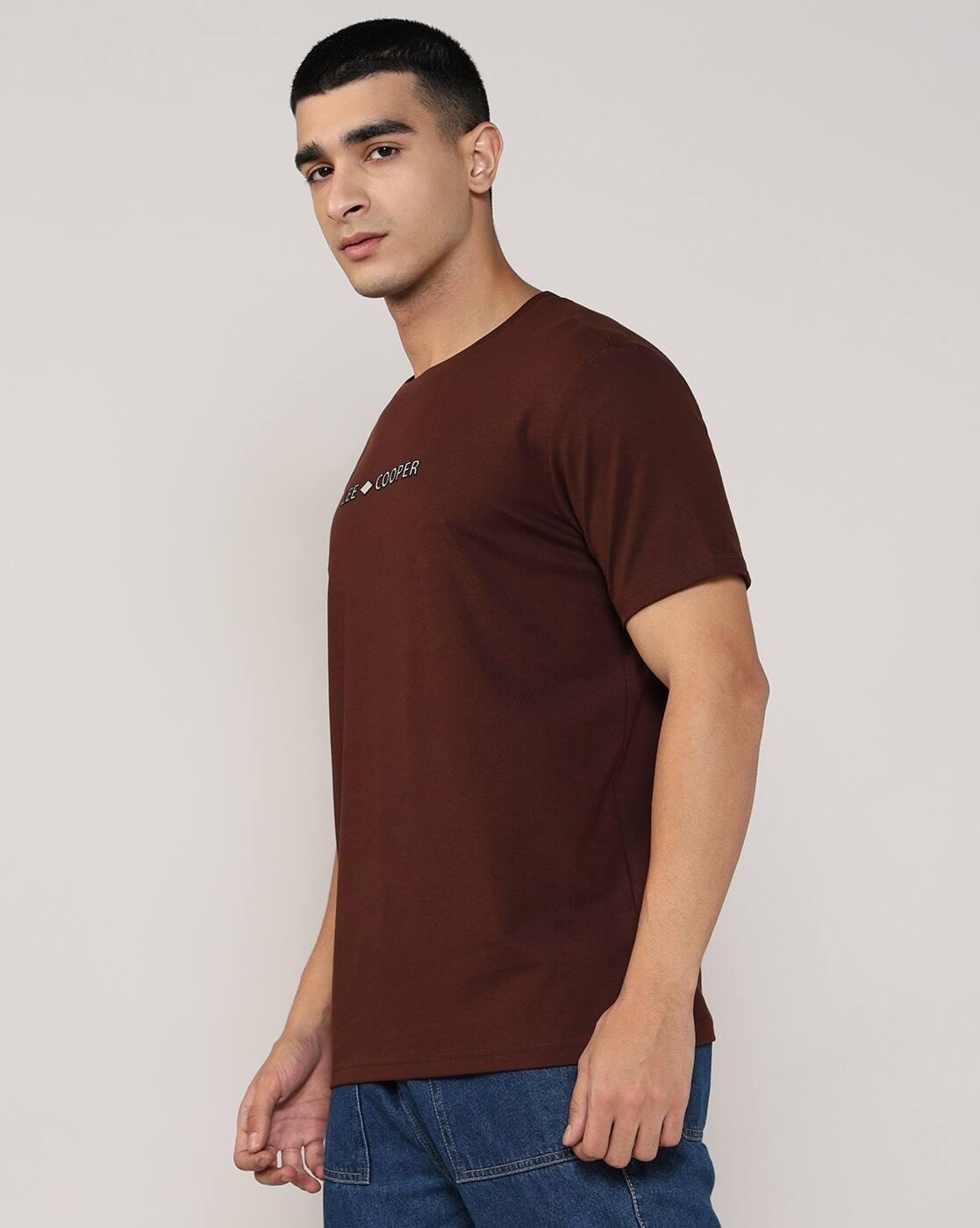 Lee Cooper | Men Brand Print Regular Fit Crew-Neck T-Shirt|1