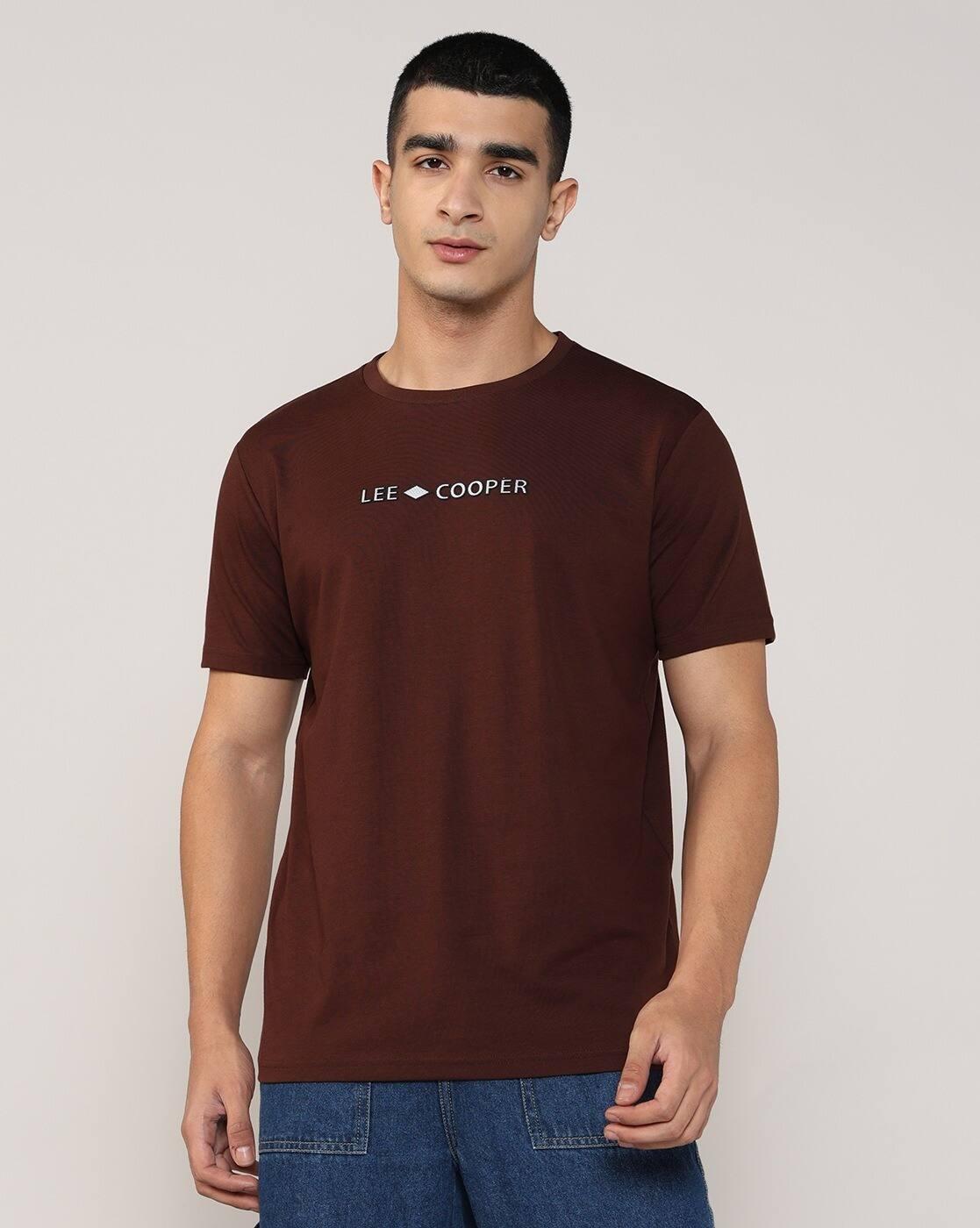 Lee Cooper | Men Brand Print Regular Fit Crew-Neck T-Shirt|4