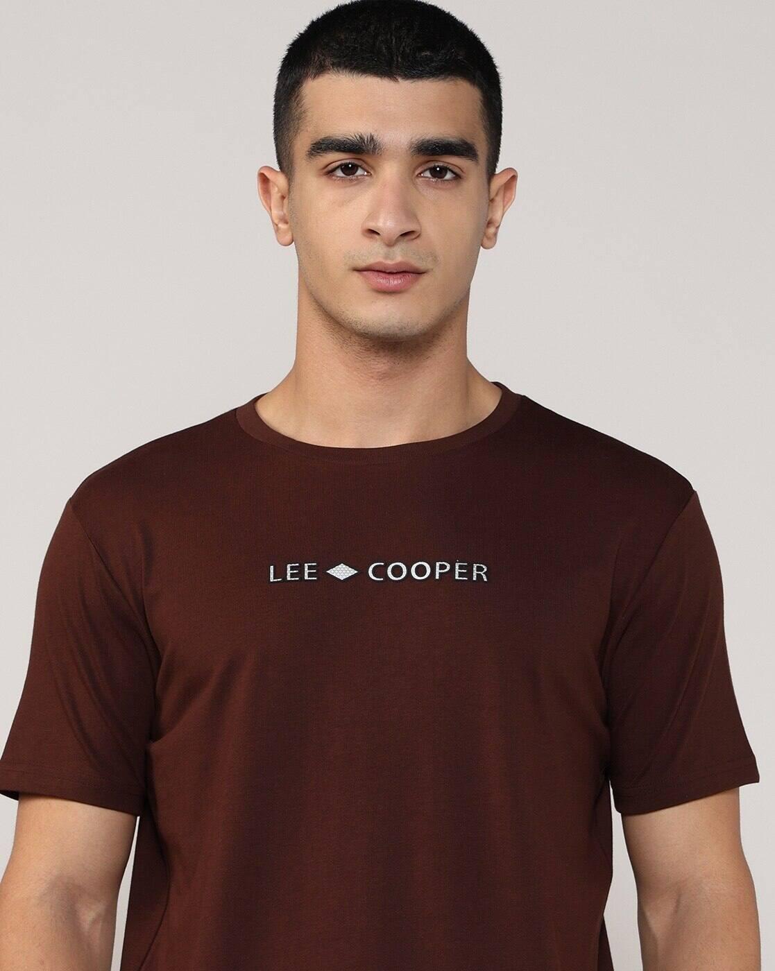 Lee Cooper | Men Brand Print Regular Fit Crew-Neck T-Shirt|5