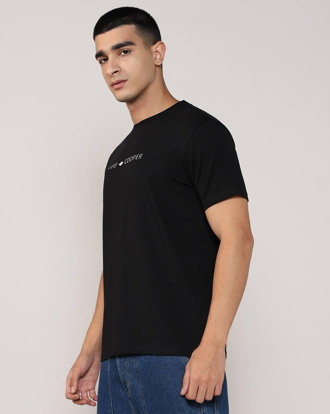 Lee Cooper | Men Brand Print Regular Fit Crew-Neck T-Shirt|1