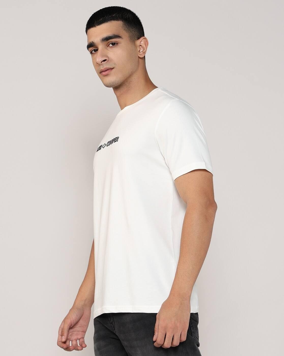 Lee Cooper | Men Brand Print Regular Fit Crew-Neck T-Shirt|1