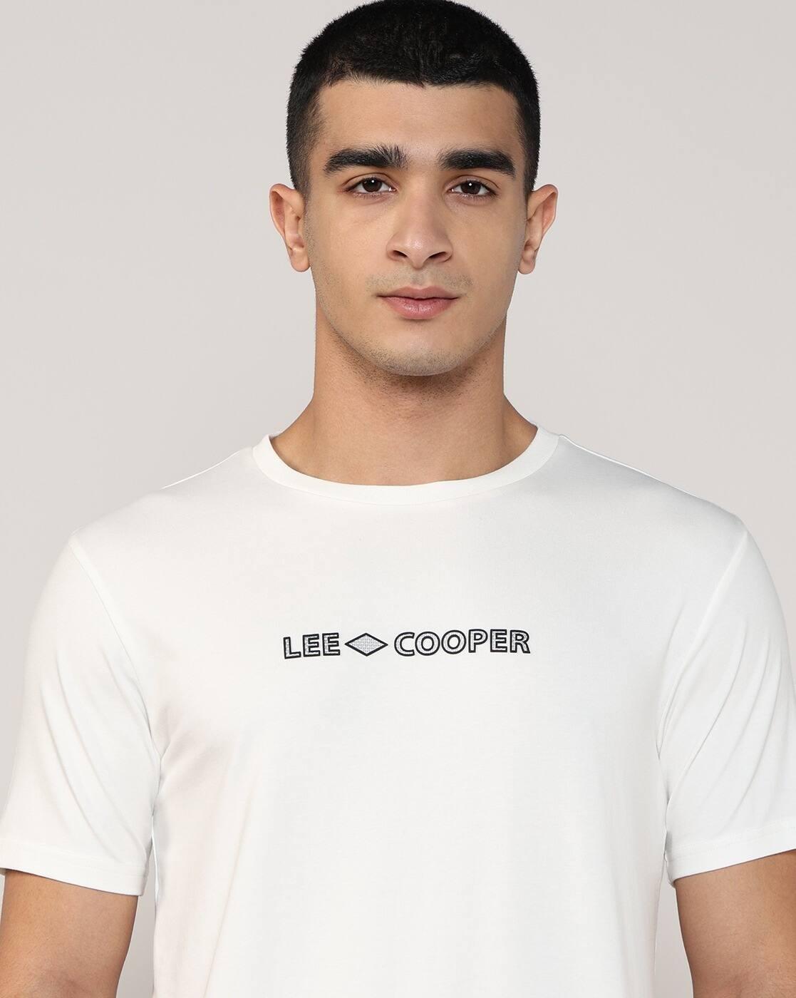 Lee Cooper | Men Brand Print Regular Fit Crew-Neck T-Shirt|5