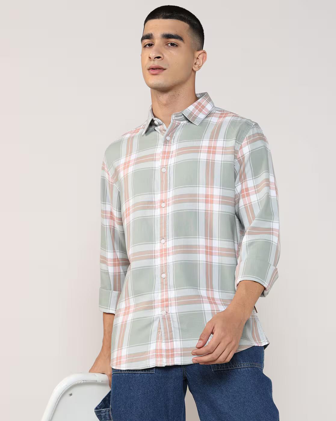 Men Checked Regular Fit Shirt