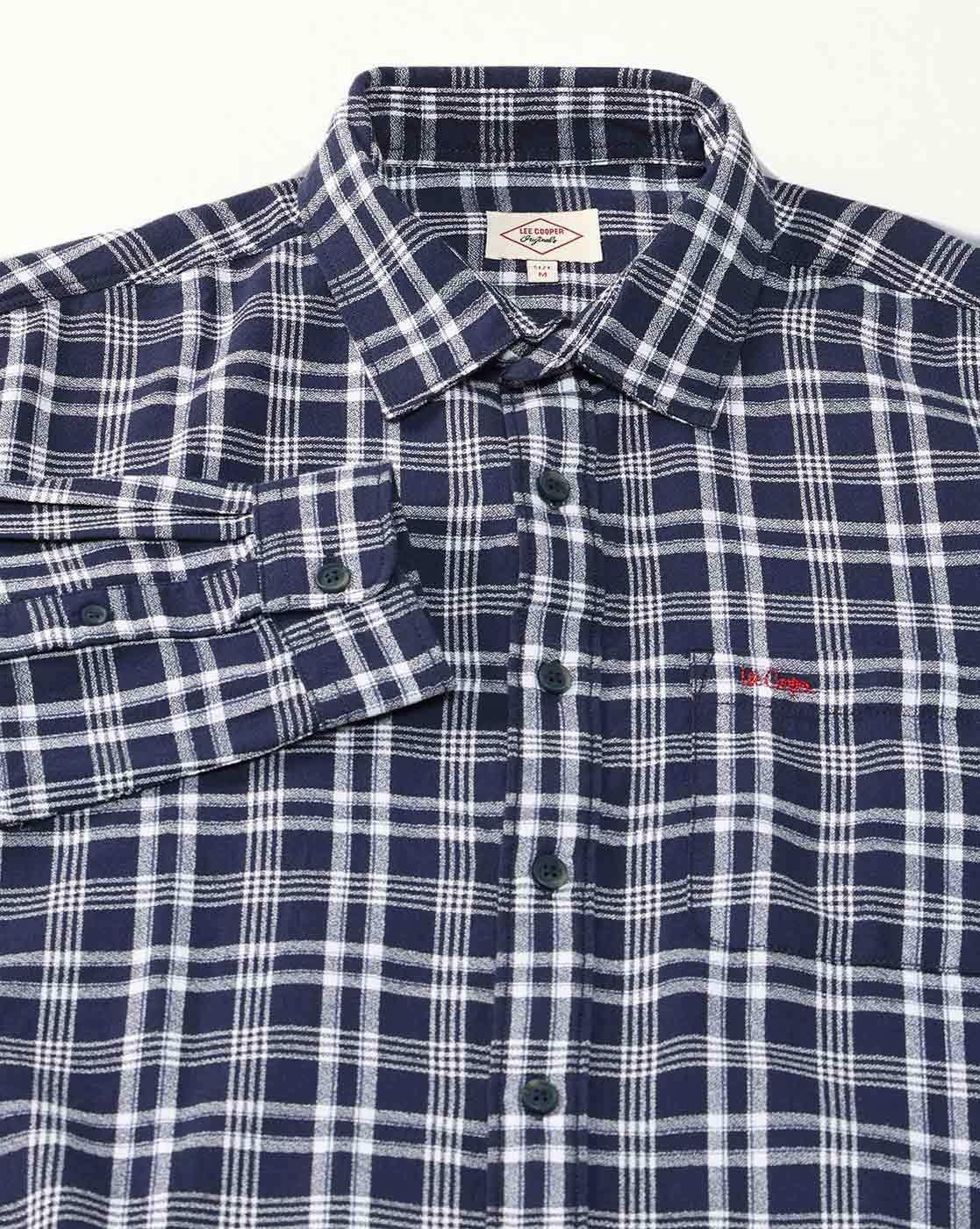 Lee Cooper | Men Checked Regular Fit Shirt with Patch Pocket|6