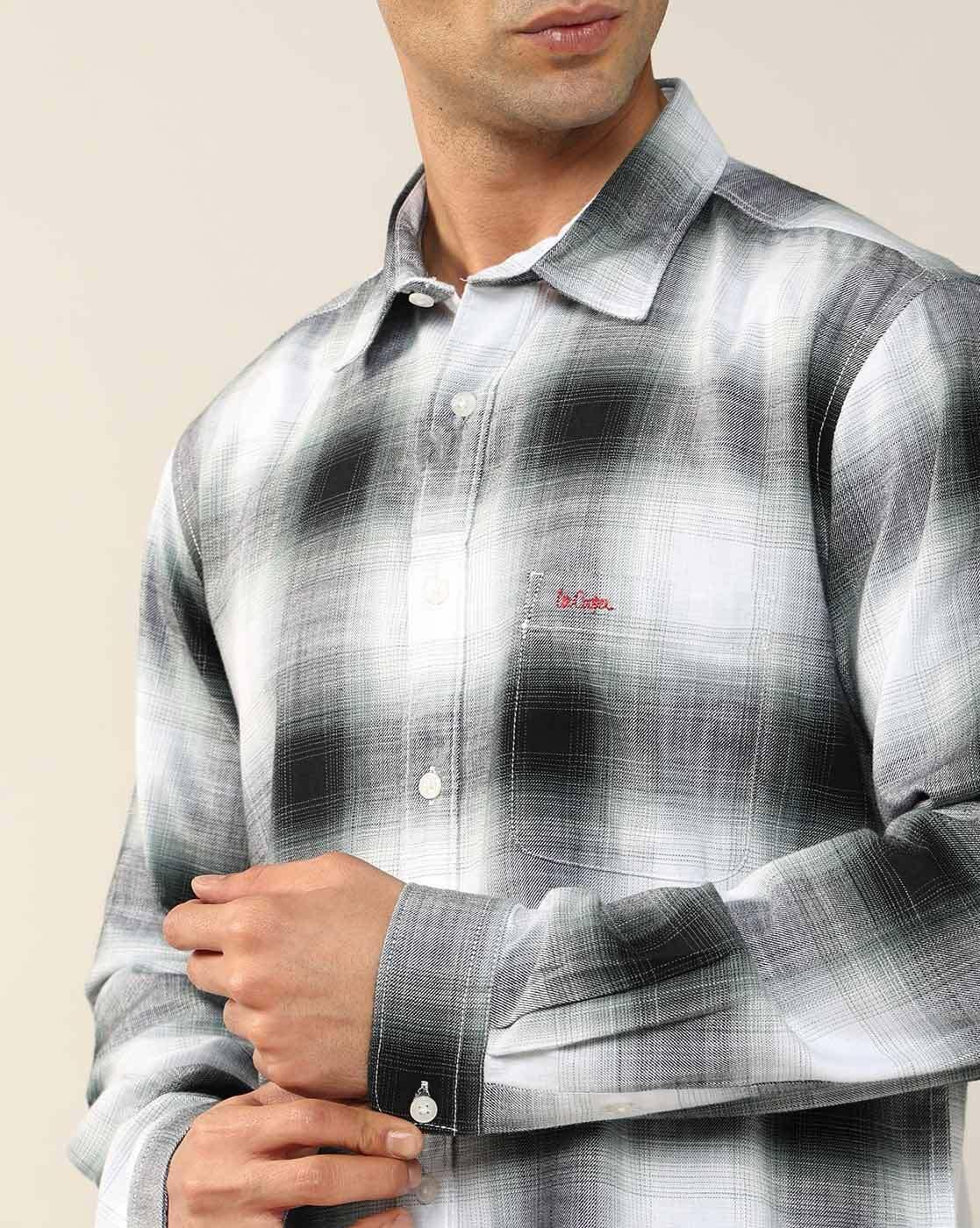 Lee Cooper | Men Checked Regular Fit Shirt with Patch Pocket|6