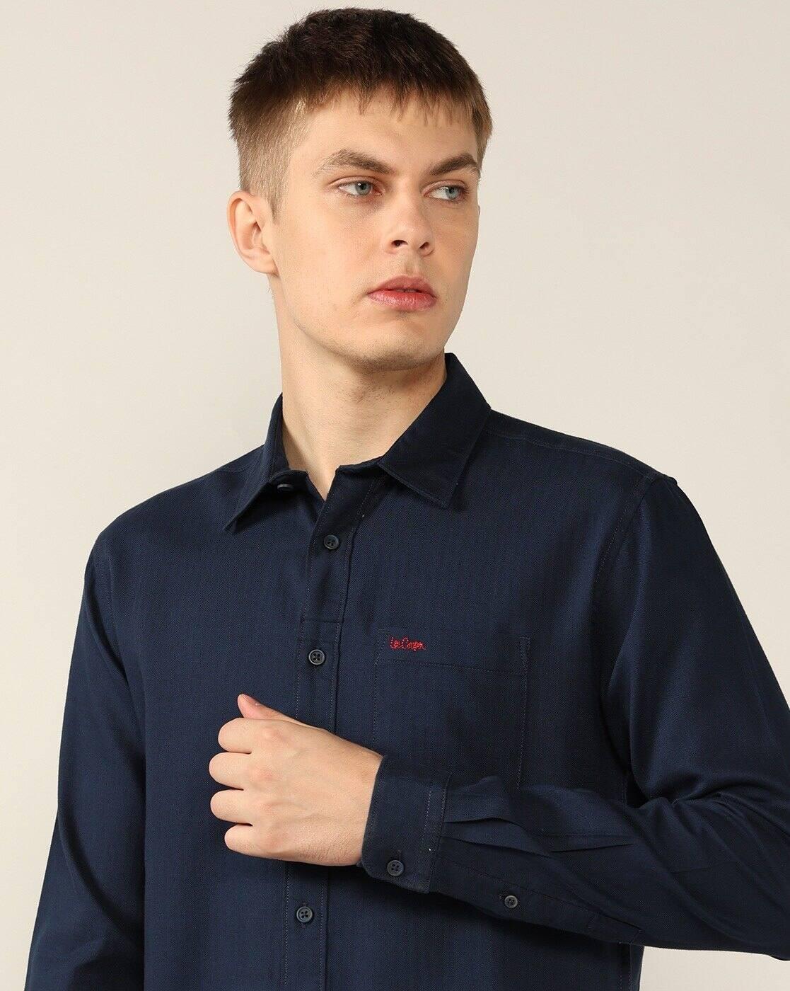 Lee Cooper | Men Regular Fit Shirt with Patch Pocket|6