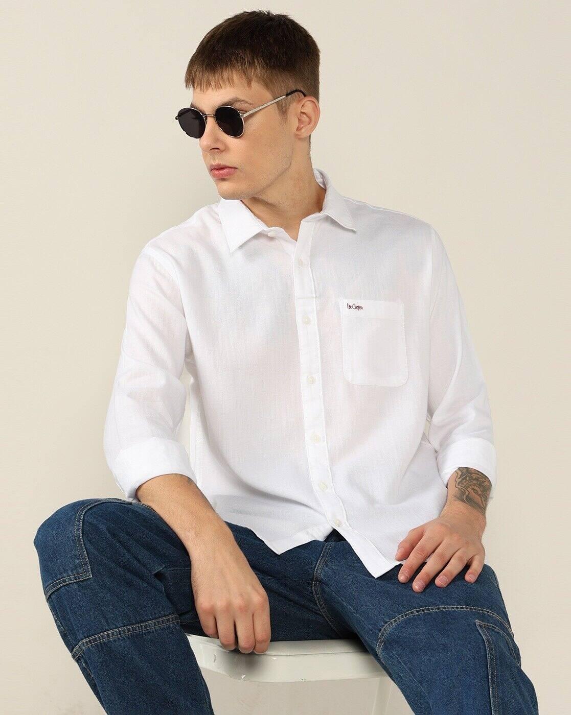 Lee Cooper | Men Regular Fit Shirt with Patch Pocket|0