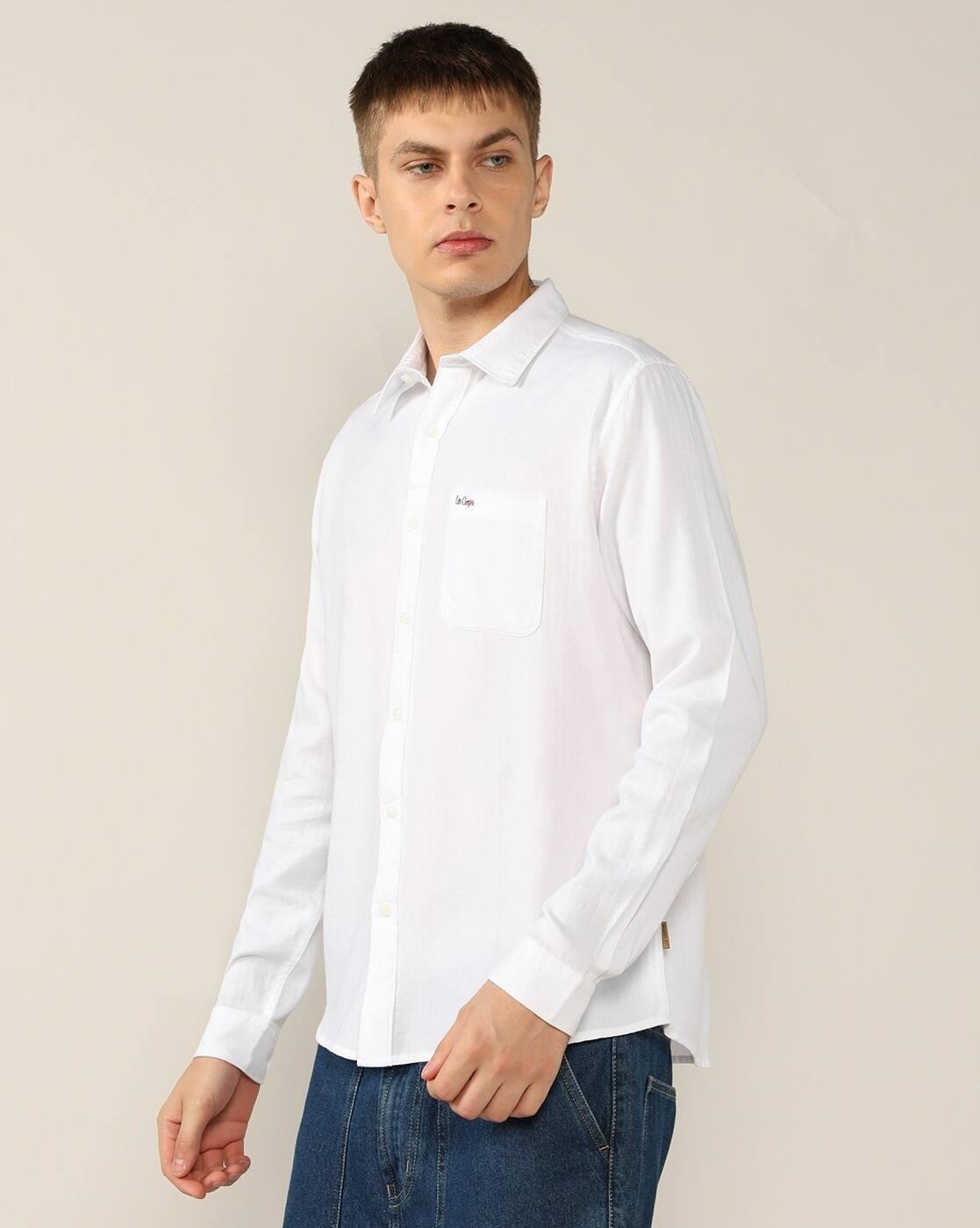 Lee Cooper | Men Regular Fit Shirt with Patch Pocket|1