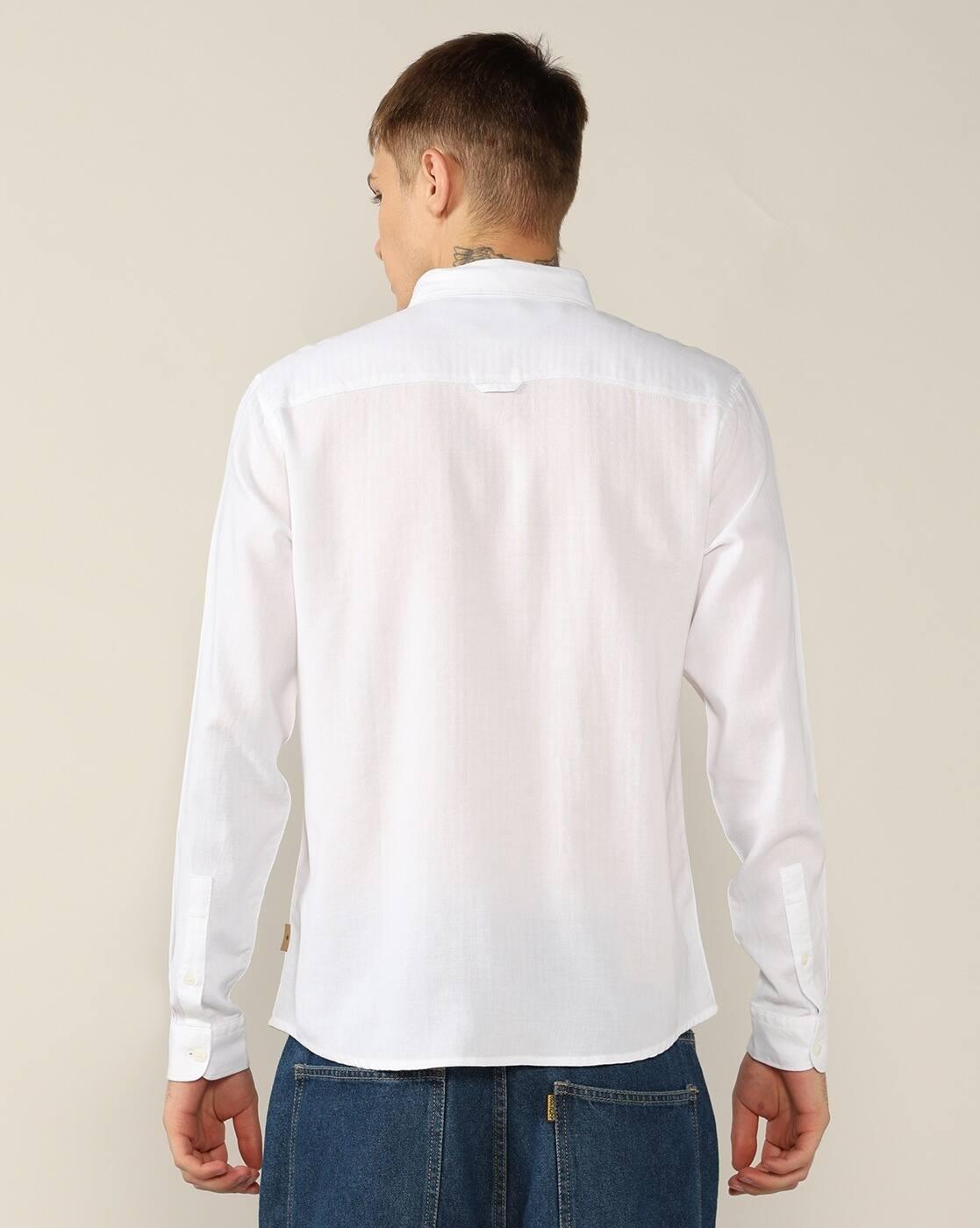 Lee Cooper | Men Regular Fit Shirt with Patch Pocket|2