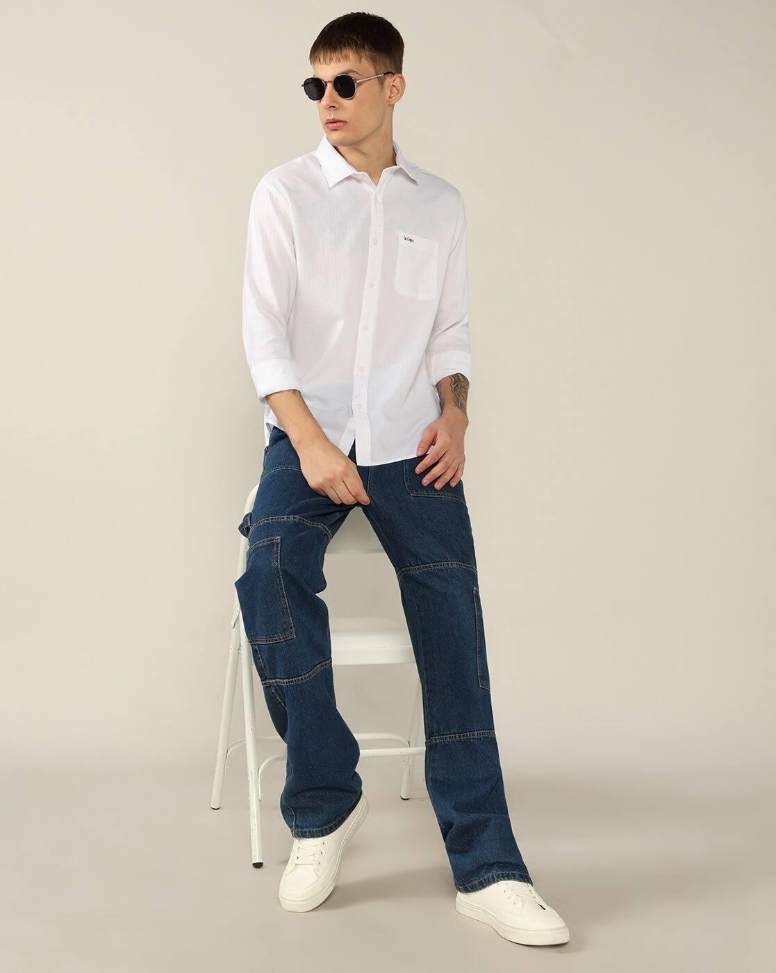 Lee Cooper | Men Regular Fit Shirt with Patch Pocket|3