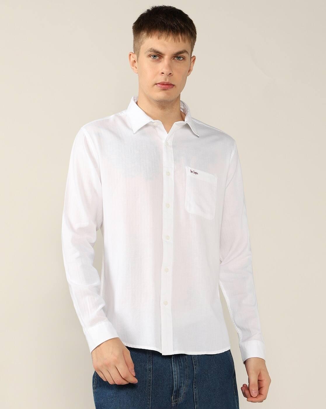 Lee Cooper | Men Regular Fit Shirt with Patch Pocket|4