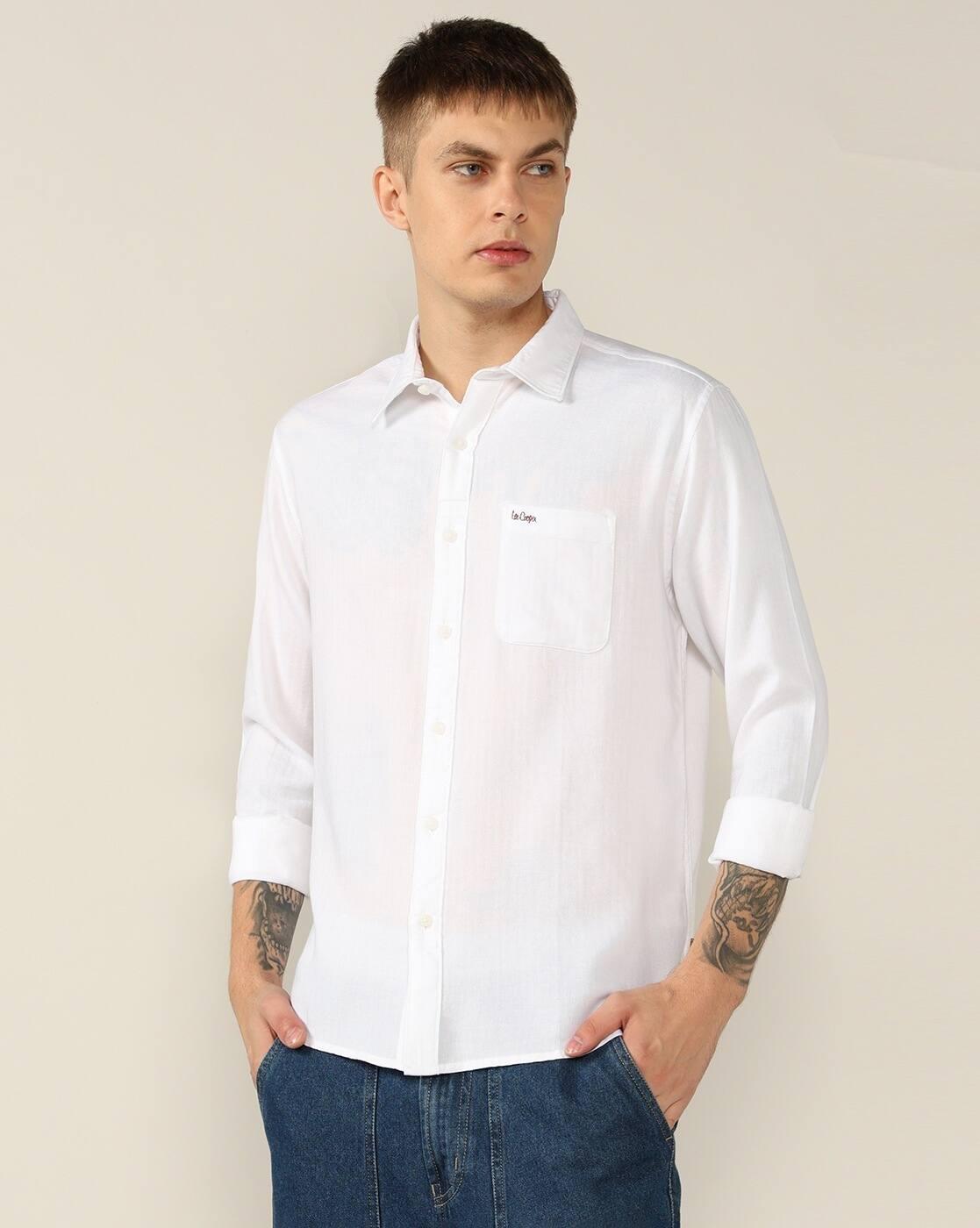 Lee Cooper | Men Regular Fit Shirt with Patch Pocket|5