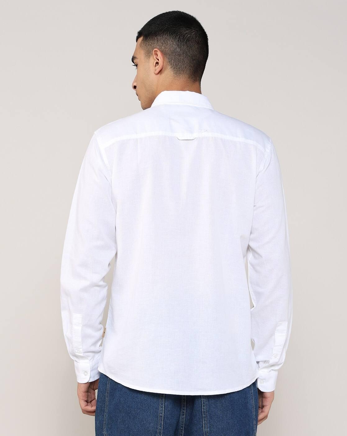 Lee Cooper | Men Regular Fit Shirt with Patch Pocket|2