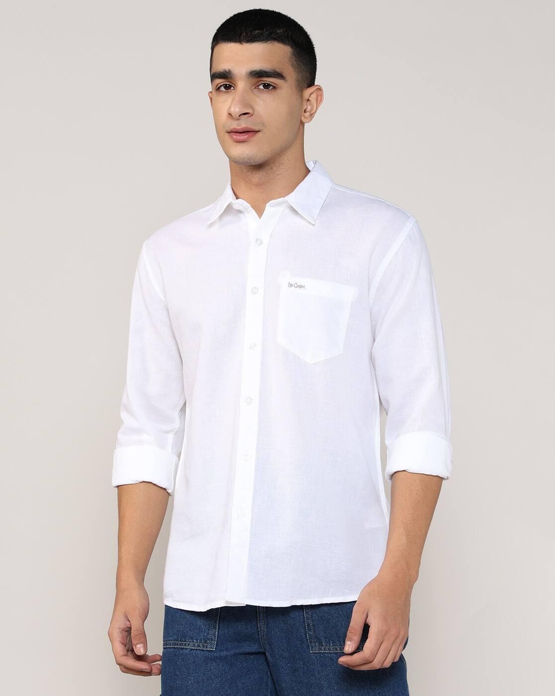 Lee Cooper | Men Regular Fit Shirt with Patch Pocket|5
