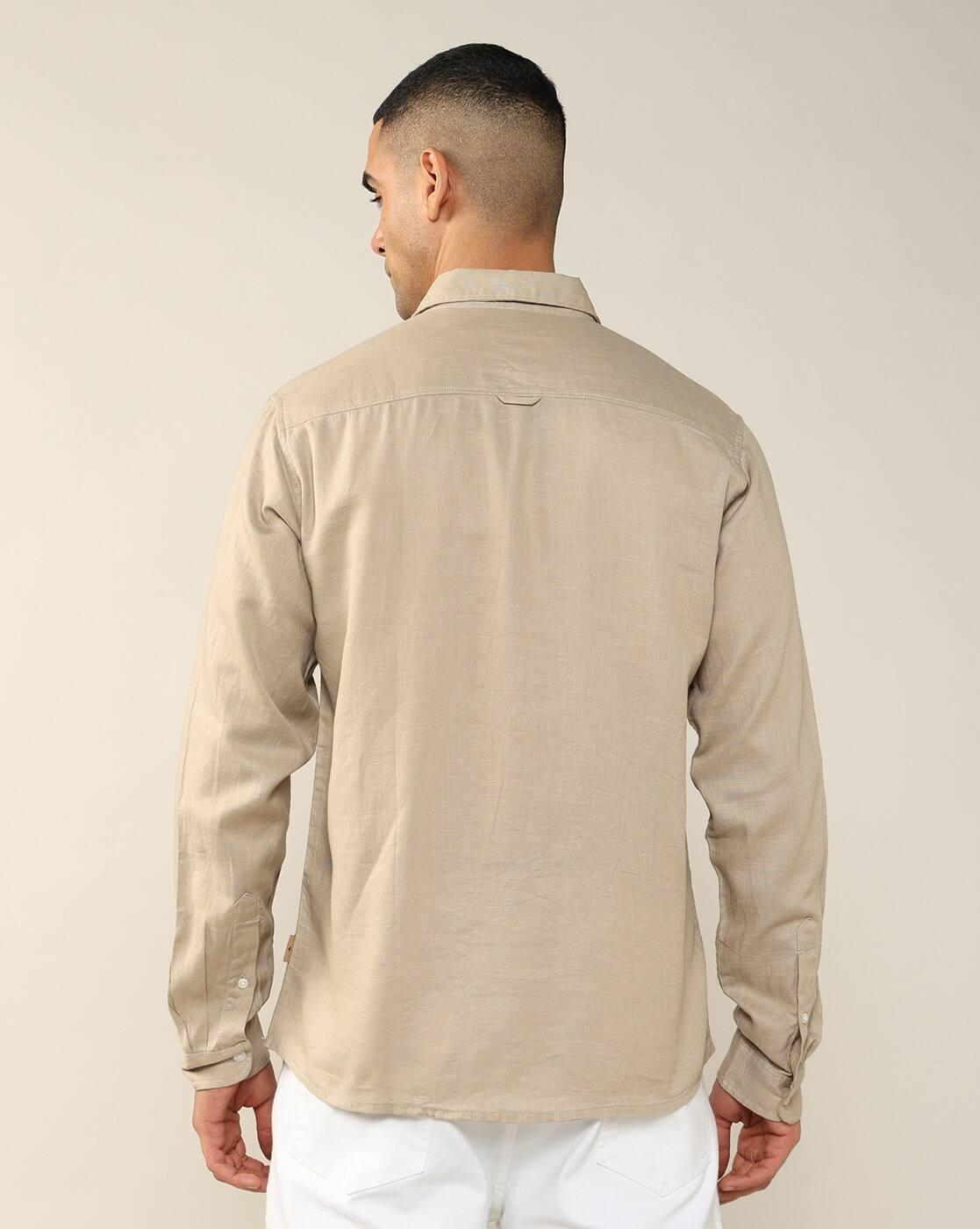 Lee Cooper | Men Regular Fit Shirt with Patch Pocket|2